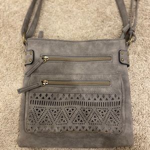 Grey Suede Purse
